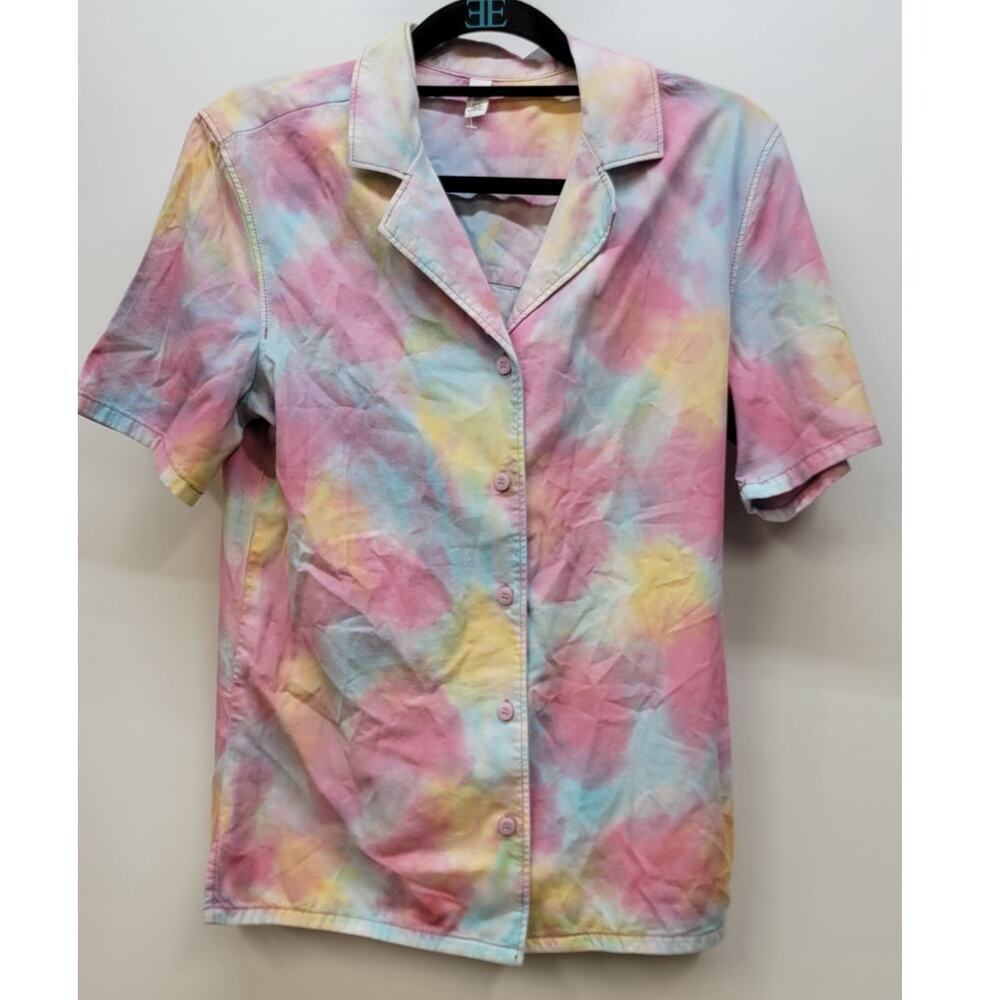 BP. Oversize Tie-dye Button-up Shirt